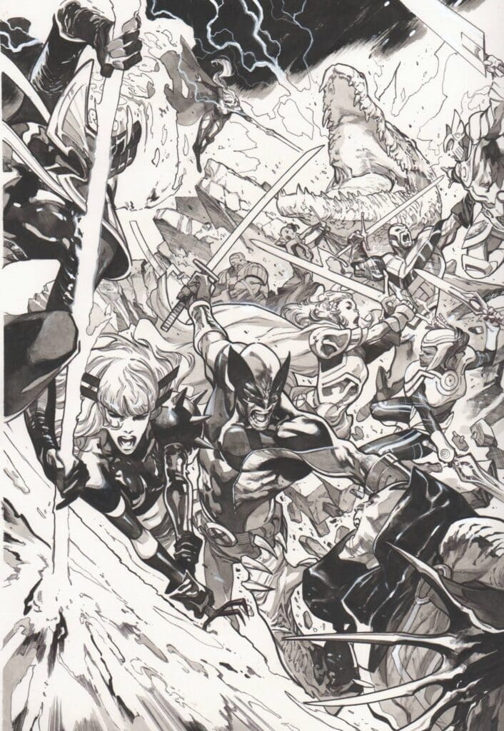 X of Swords Destruction #1 Cover Original comic art by Pepe Larraz