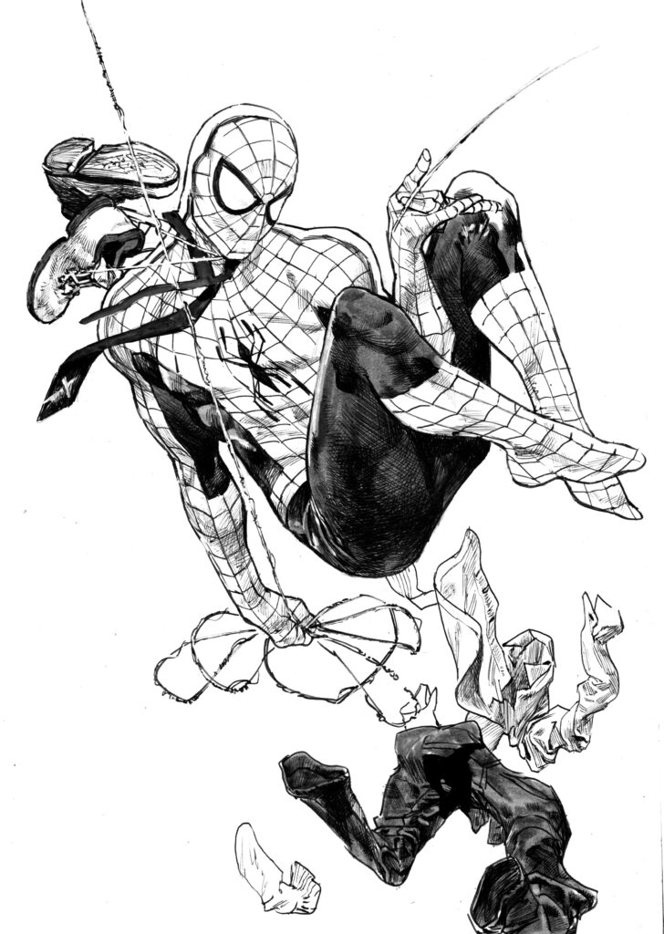 Spiderman original comic art