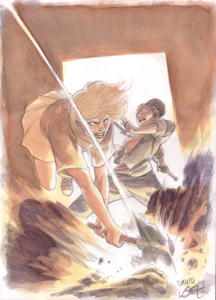 Buffy the Vampire Slayer #18 Cover (pencil + watercolors)