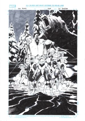 New Mutants original art by Javi Fernández