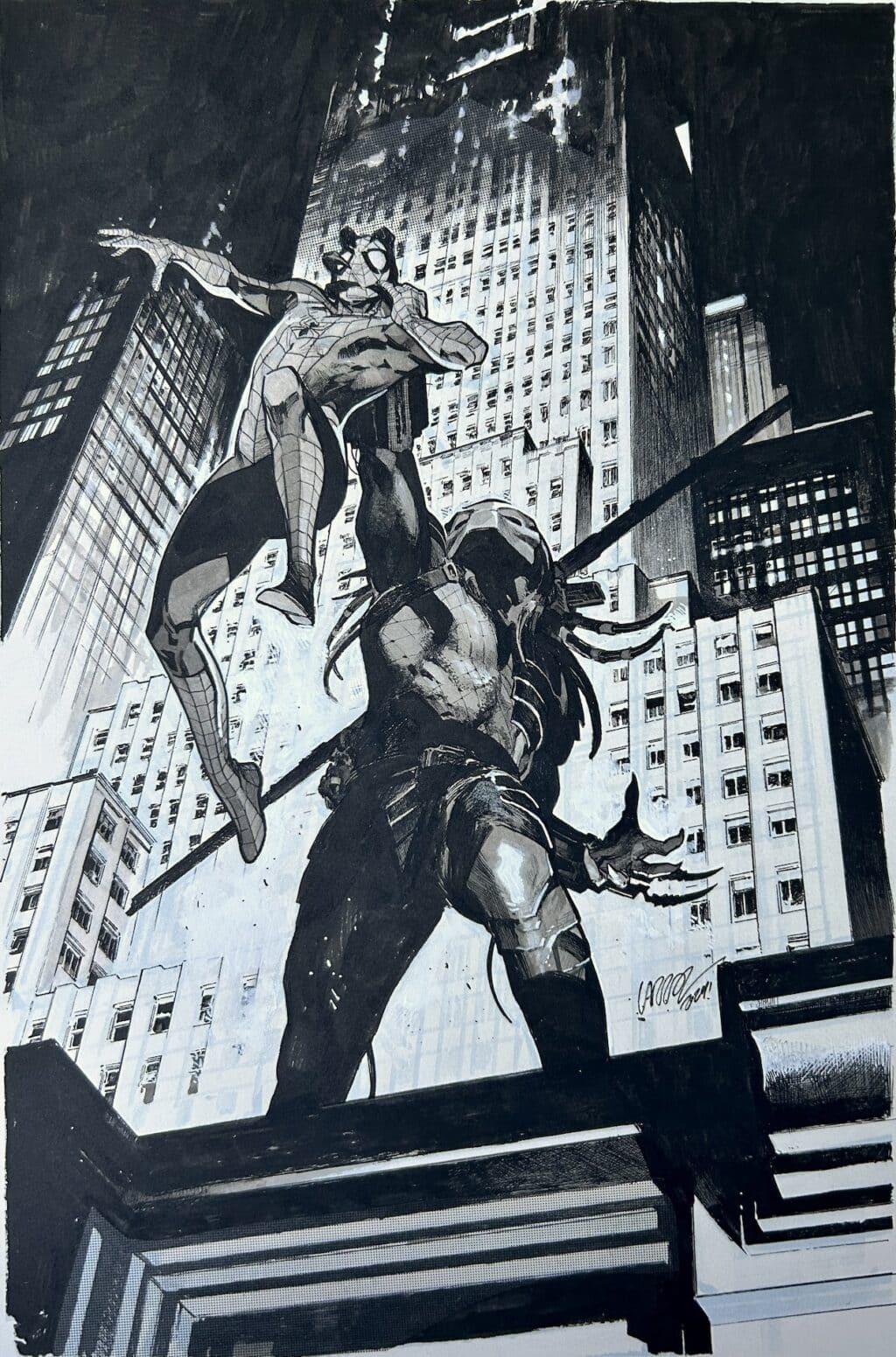 Predator Vs Spiderman #1  <br> Larraz Variant Cover
